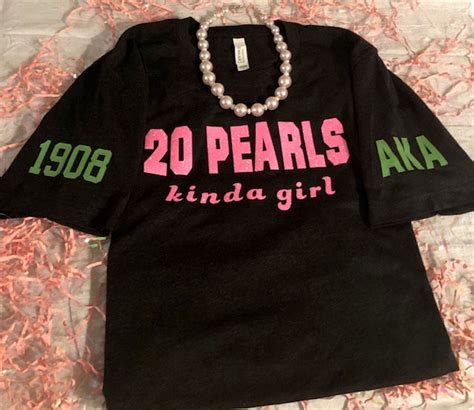 Aka Glitter 20 Pearls T Shirt With Details On Both Sleeves Etsy