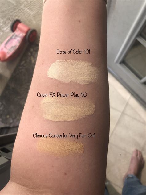 Dose of Color Foundation Swatch with Cover FX Comp : PaleMUA