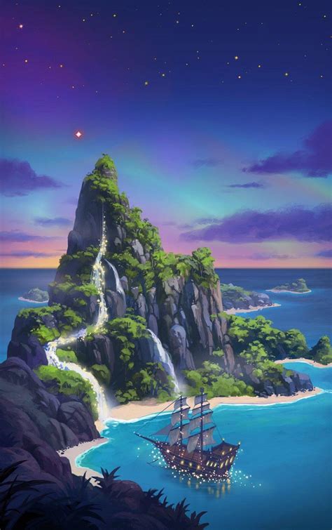 Ocean Fantasy Island Art Kristins Traum