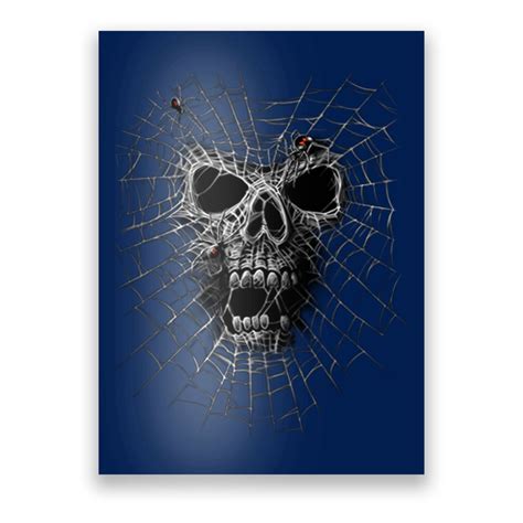 Black Widow Spider Web Skull Poster Teeshirtpalace