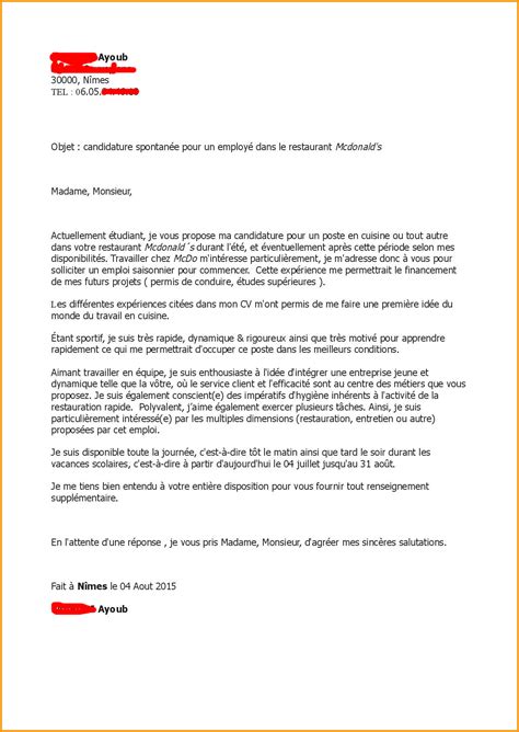 Lettre de motivation mcdo cdi  laboitecv.fr