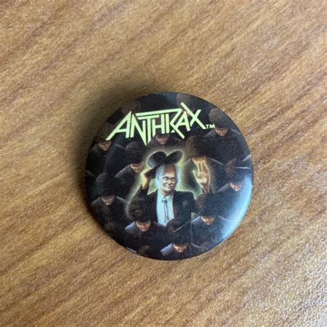 Vintage 1987 Anthrax Metal Band Pin Badge Pinback Button Music Promo