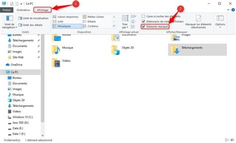 Afficher les fichiers et dossiers cachés dans Windows