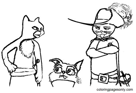 Puss In Boots The Last Wish Free Coloring Page Free Printable