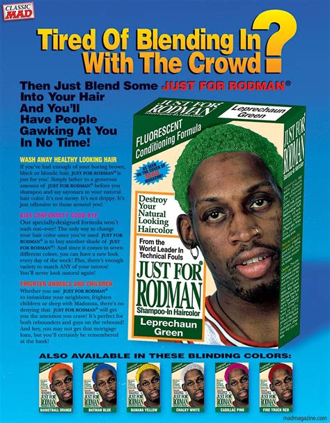 Madvertising Tuesday Just For Rodman Retro Poster Dennis Rodman Graphic Poster