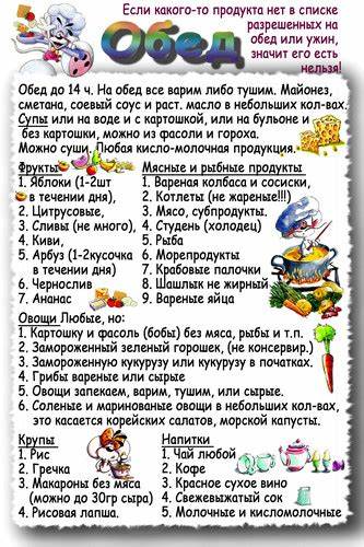 Рецепты по диете 60