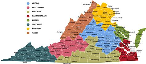Regional Map Of Virginia Time Zones Map