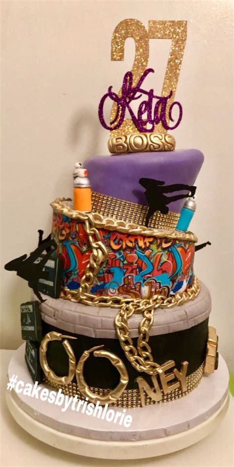 Topsy Turvy Cake 90s Theme Hip Hop Birthday Cake 80s Birthday Parties 21st Birthday Cakes