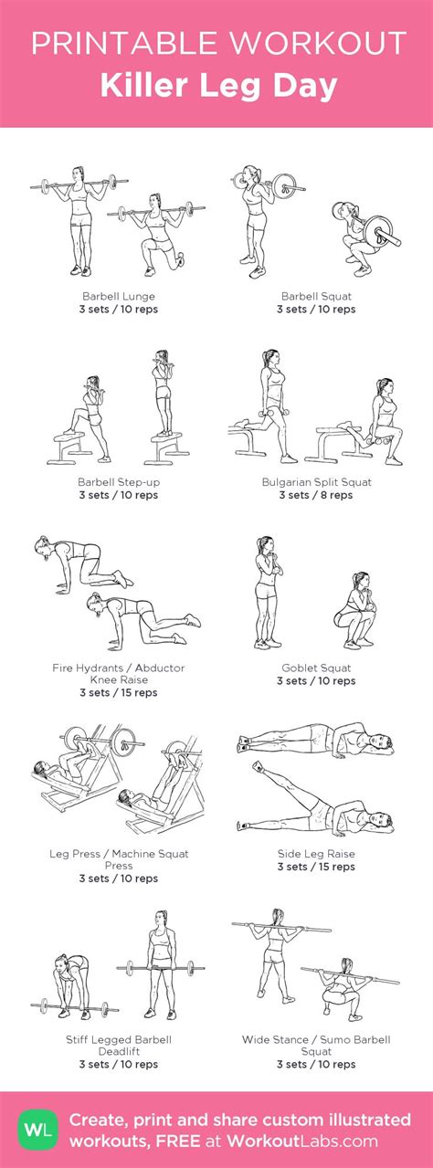Killer Leg Day · Free Workout By Workoutlabs Fit