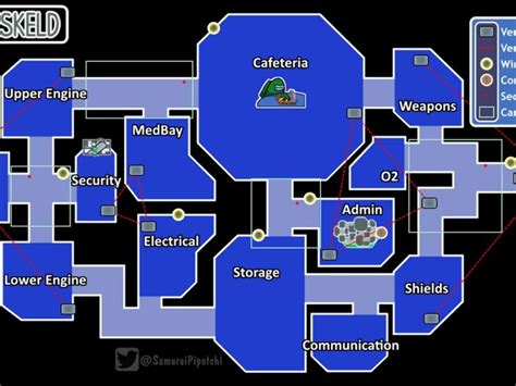All Among Us Maps Guide The Skeld Mira Hq And Polus Gamepur
