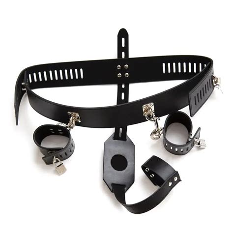 fetish male bondage pu leather harness sexy chastity belt handcuffs cock cage men penis rings