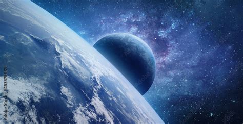 Blue Planets Collage Earth Planet In Deep Space Sci Fi Wallpaper Exploration Of The Space