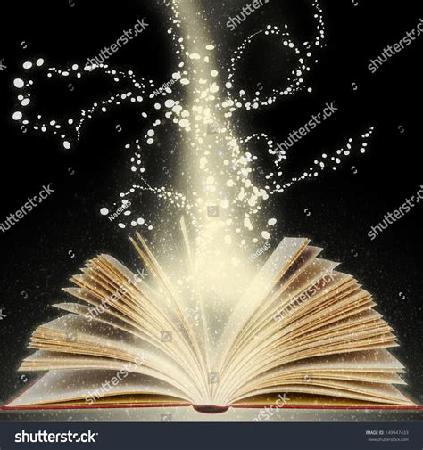 Magic Book Bright Light Coming Open Stock Illustration 149947433