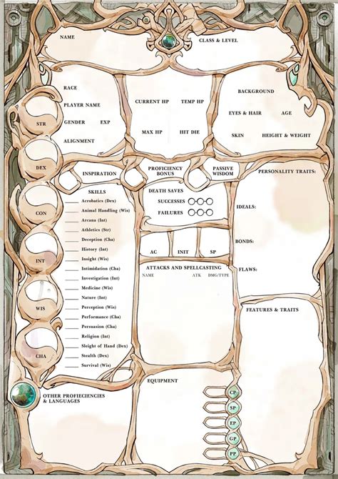 Tinkering Artificer Dnd 5e Character Sheet Form Fillable Etsy