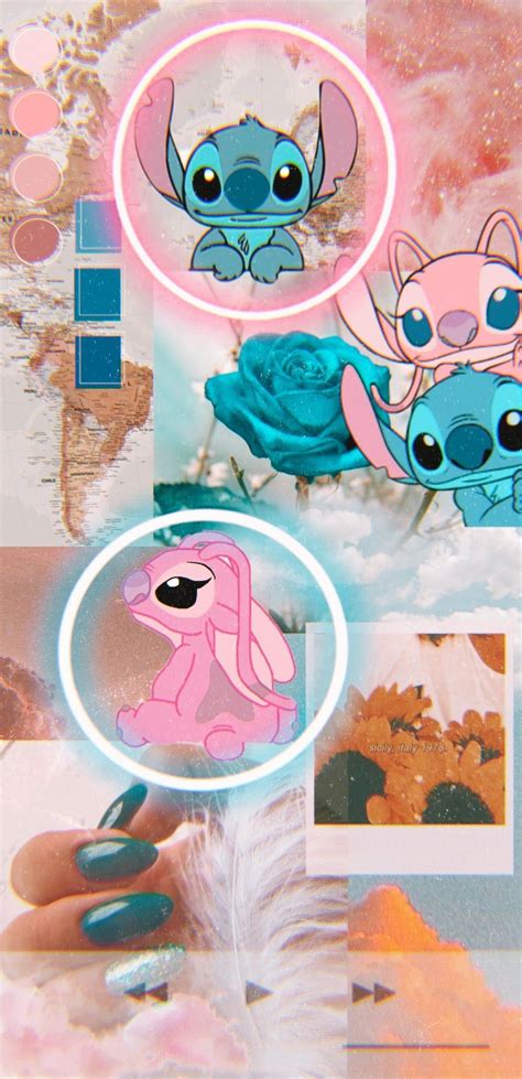 Wallpaper Stitch Pink In 2021 Cute Disney Wallpaper Cartoon