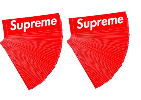 Supreme Red Box Logo Sticker Uk