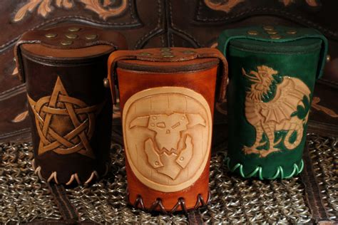 Leather Dice Cup Leather Art Leather Handmade Unique Items Products
