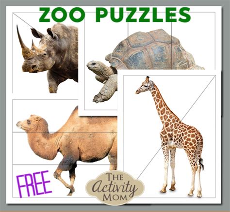 Zoo Animal Puzzles The Activity Mom