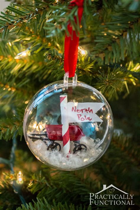 You just need standard ornaments, tin cupcake holders and a bit of imagination. DIY North Pole Ornaments! || Practically Functional