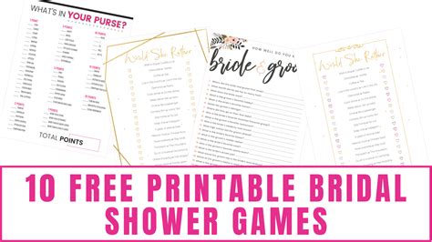 10 Free Printable Bridal Shower Games Freebie Finding Mom Free Bachelorette Party Games Free