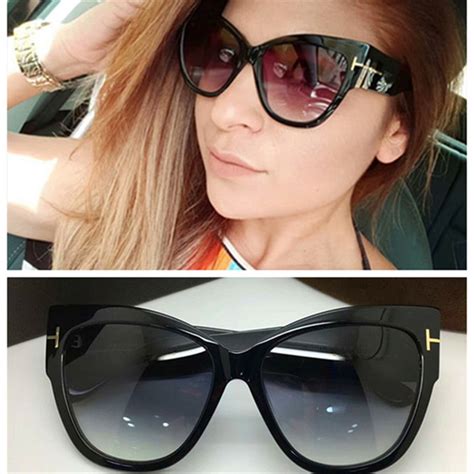 Cubojue Cat Eye Sunglasses Women 2019 Brand Glasses Woman Oversized Thick Frame Black Tortoise