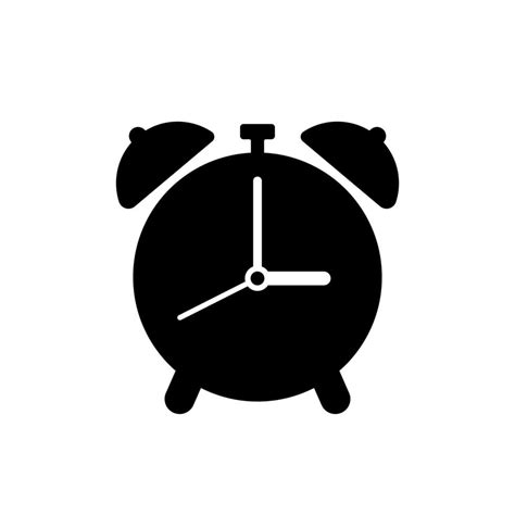 Símbolo De Reloj Despertador De Mesa Silueta De Icono De Reloj