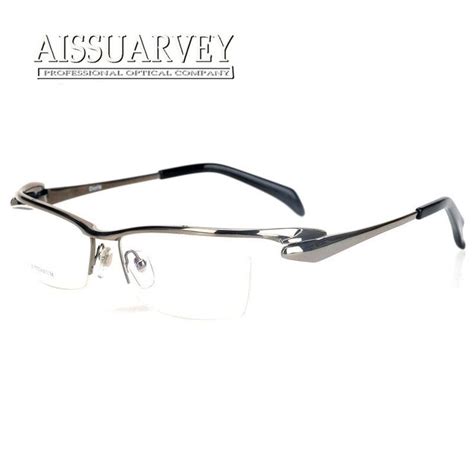 aissuarvey men s semi rim titanium frame eyeglasses as5508 eyeglass frames for men designer