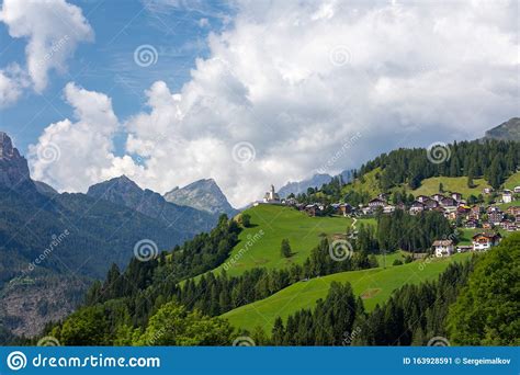 View Of A Mountain Settlement In Italy Mountain Valley Of