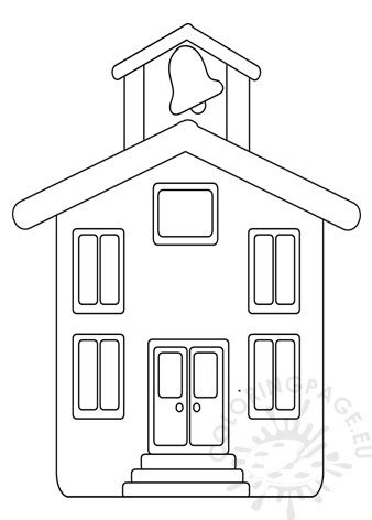 Kids who print and color sheets and pictures, generally acquire and use knowledge more. School house template printable - Coloring Page
