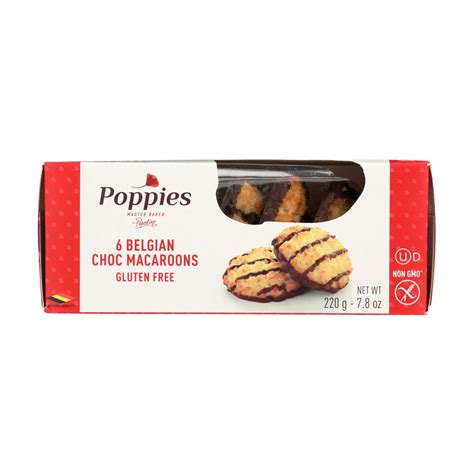 Poppies Belgian Chocolate Drizzled Macaroons Count