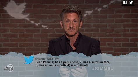 Sean Penn From Celebrity Mean Tweets From Jimmy Kimmel Live E News