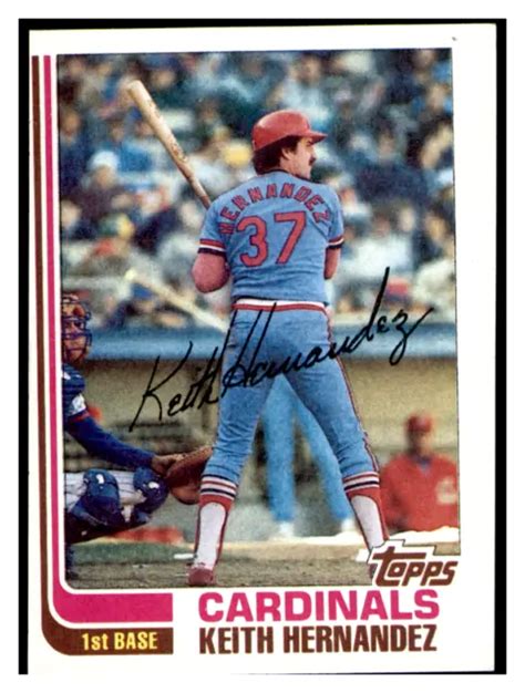 1982 Topps Keith Hernandez 210 Cardinals De Saint Louis Eur 180