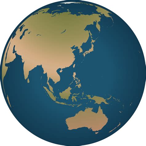 Clipart Globe Facing Asia And Australia