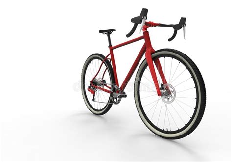 Modern High Speed Red Sports Race Bicycle Stock Illustration