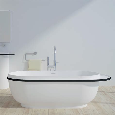 Solid Surface Oslo Freestanding Solid Surface Bathtub 182cm