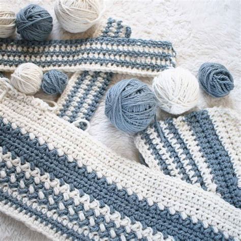 Simple And Easy Striped Baby Blanket Crochet Pattern Crochet Life