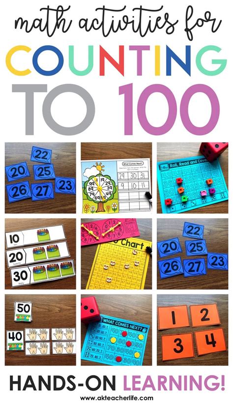 Counting to 100 Math Centers | Math center activities, Counting