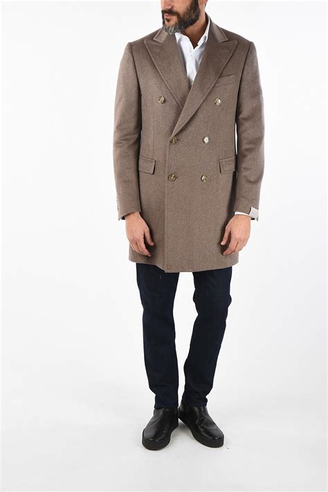 Corneliani Cashmere Double Breasted Chesterfield Coat Men Glamood Outlet