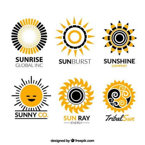 Sun Logos Collection Free Vectors Ui Download