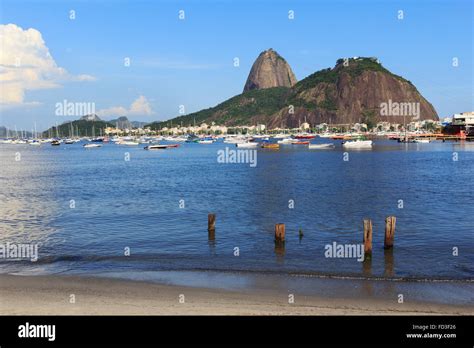 Mountain Sugarloaf And Yachts In Guanabara Bay From Botafogo Beach Rio