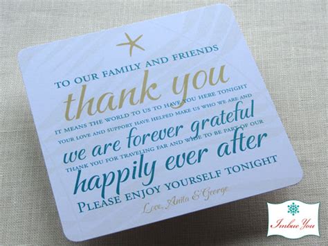 Wedding Reception Thank You Card Wording | Imbue You I Do