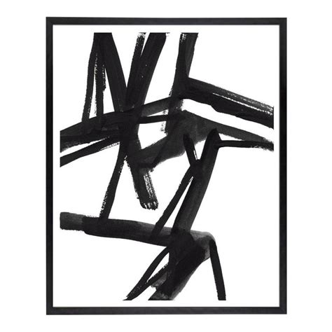 Large Black And White Abstract Modern Art Shadows 2 Unframed