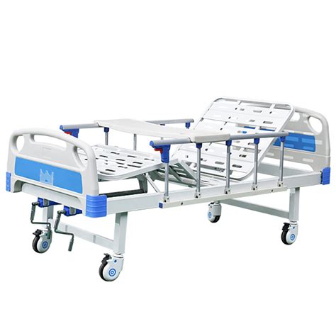 Foldable Crank Manual 2 Crank Hospital Bed Two Function Clinic Bed