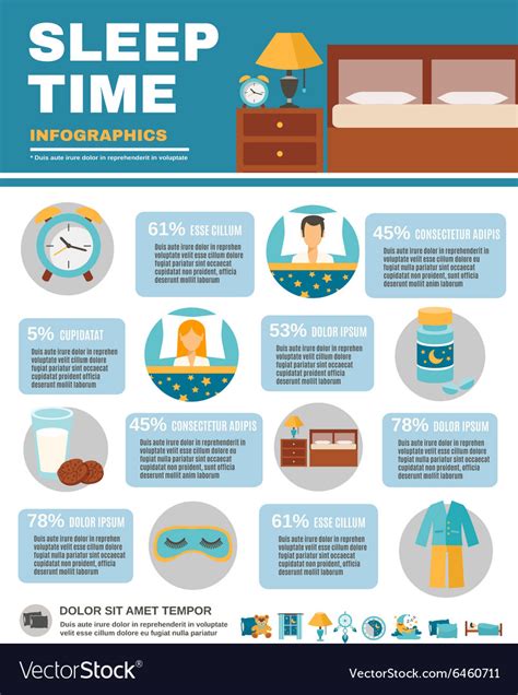 Infographic Sleep Time Royalty Free Vector Image