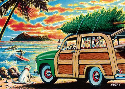 hawaiian christmas cards 12 surfing holidays by eddy yamamoto season s aloha mele kalikimaka