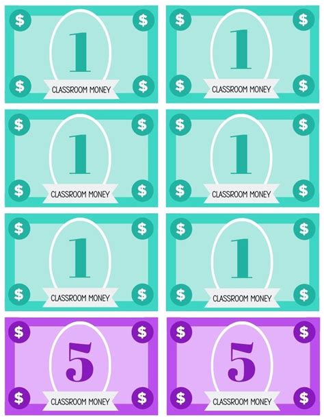 Play Money To Print Printable Play Money Classroom Money Learning