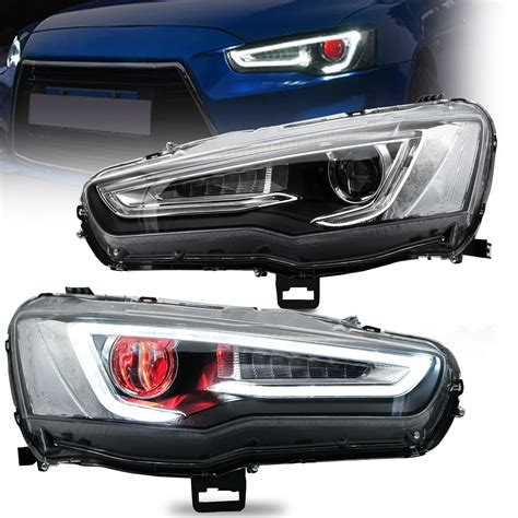 Buy Vland Headlights Assembly Fit For Mitsubishi Lancer Evo X W Drl Led Front Light