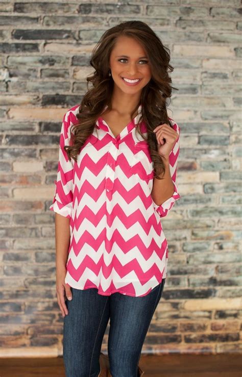 really like this one the pink lily boutique fuschia chevron button blouse 34 00