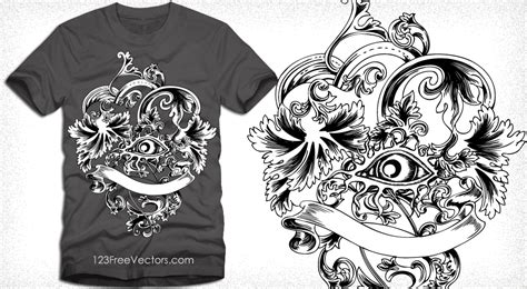 Floral Vector Illustration For T Shirt Design