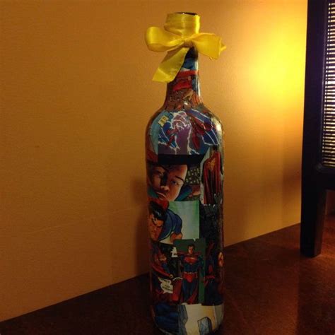 416 x 416 jpeg 15 кб. Superman comic book wine bottle vase by mlred on Etsy ...